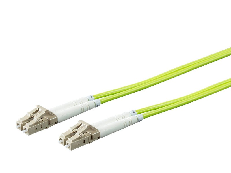 Monoprice Entegrade Om5 Fiber Optic Cable Lc Upc Lc Upc Multi Mode Duplex 3 Meter 50 125 Type Green Corning